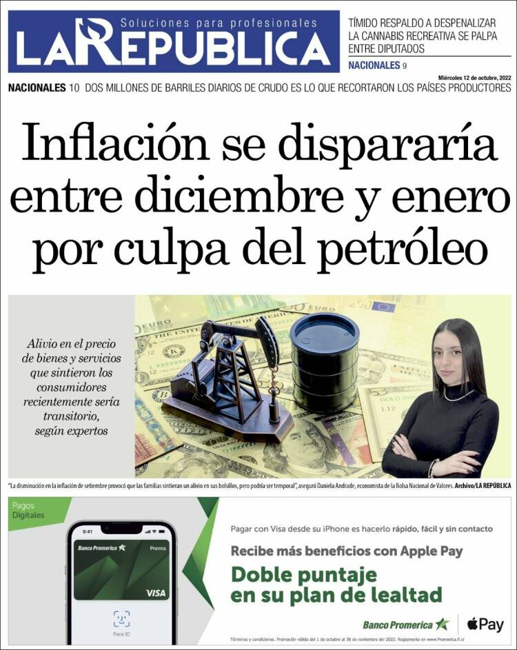 Portada de La República (Costa Rica)