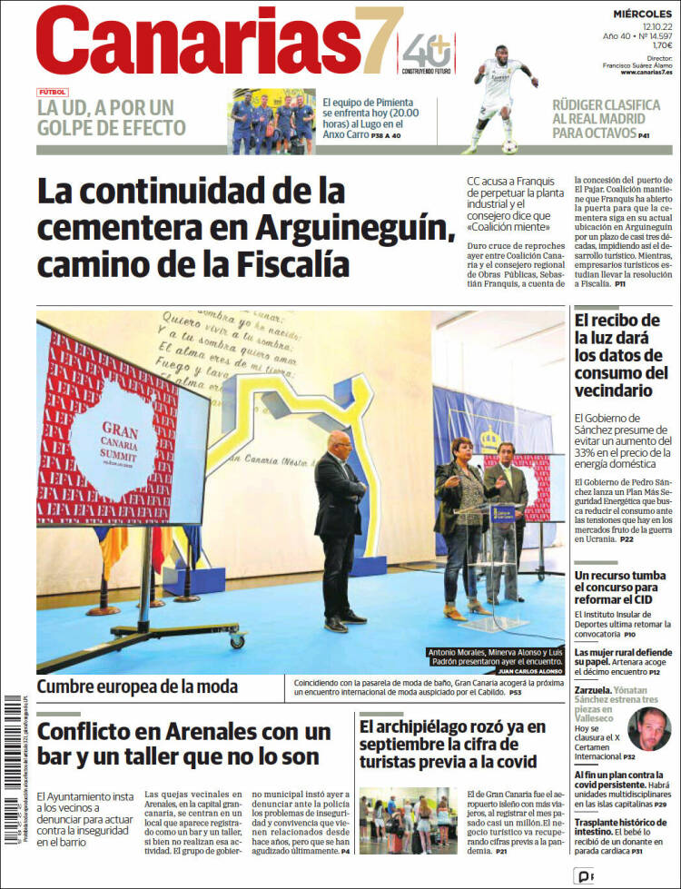 Portada de Canarias 7 (Espa&ntilde;a)