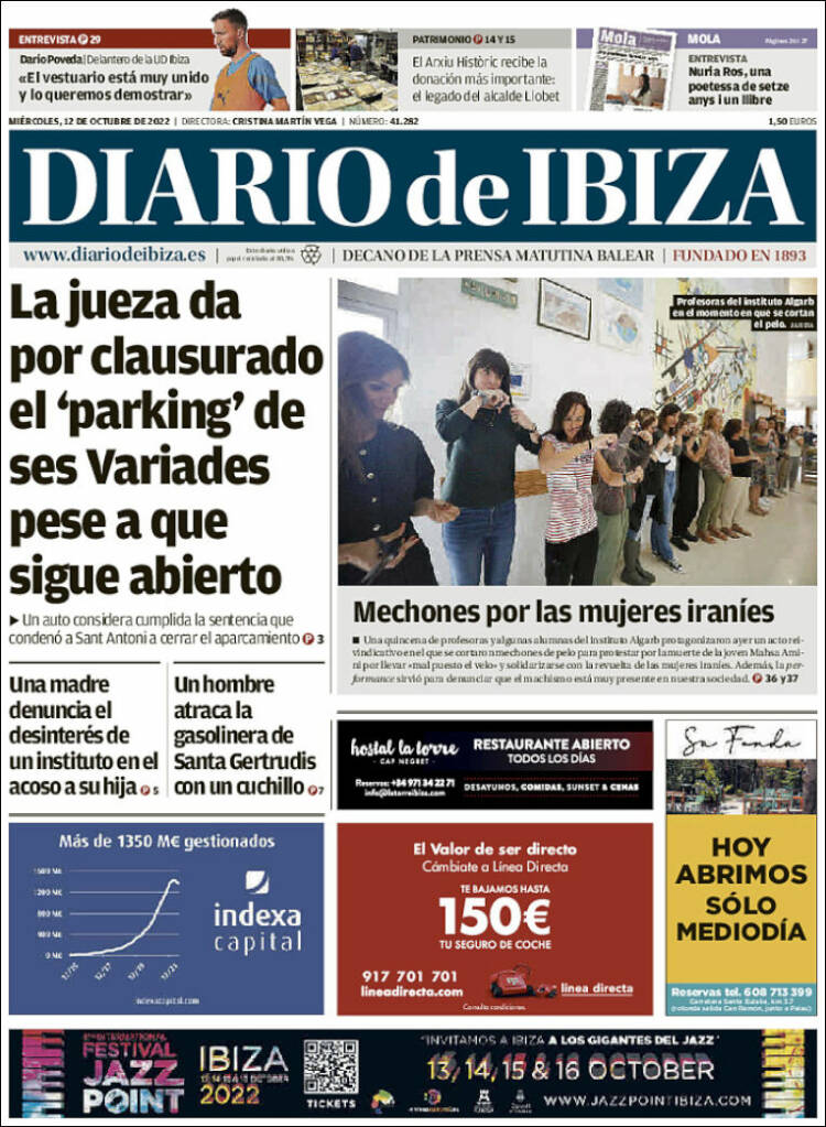 Portada de Diario de Ibiza (Espa&ntilde;a)