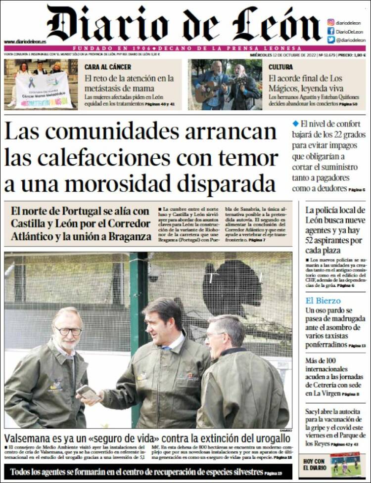 Portada de Diario de León (Espa&ntilde;a)