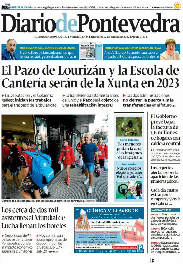 Portada de Diario de Pontevedra (Espa&ntilde;a)