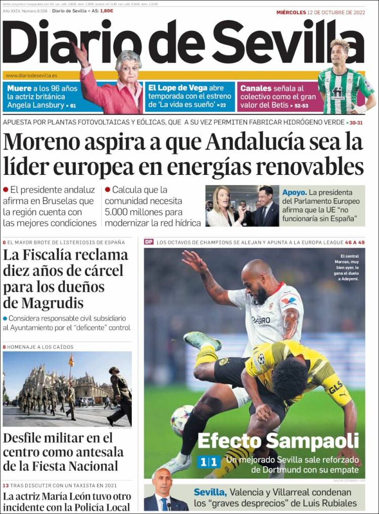 Portada de Diario de Sevilla (Espa&ntilde;a)