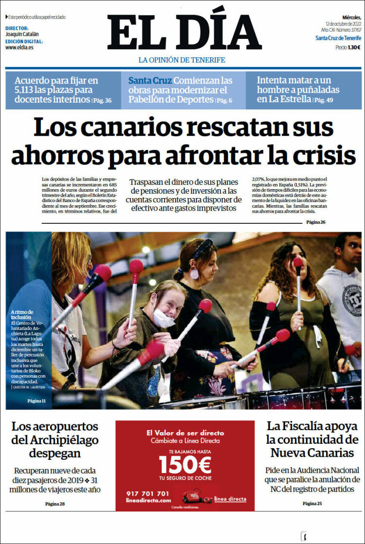 Portada de El Día (Espa&ntilde;a)