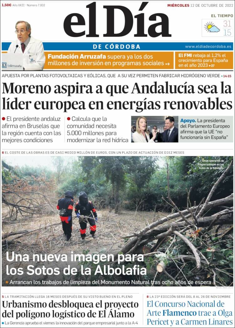 Portada de El Día de Córdoba (Espa&ntilde;a)