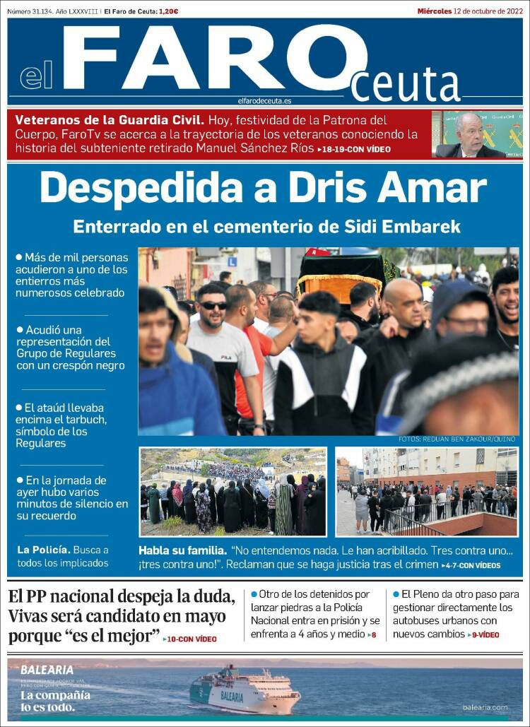 Portada de El Faro de Ceuta (Espa&ntilde;a)