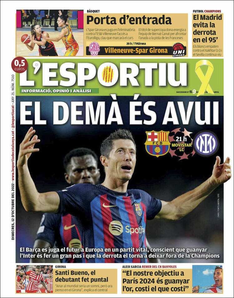 Portada de L'Esportiu : Girona (Espa&ntilde;a)