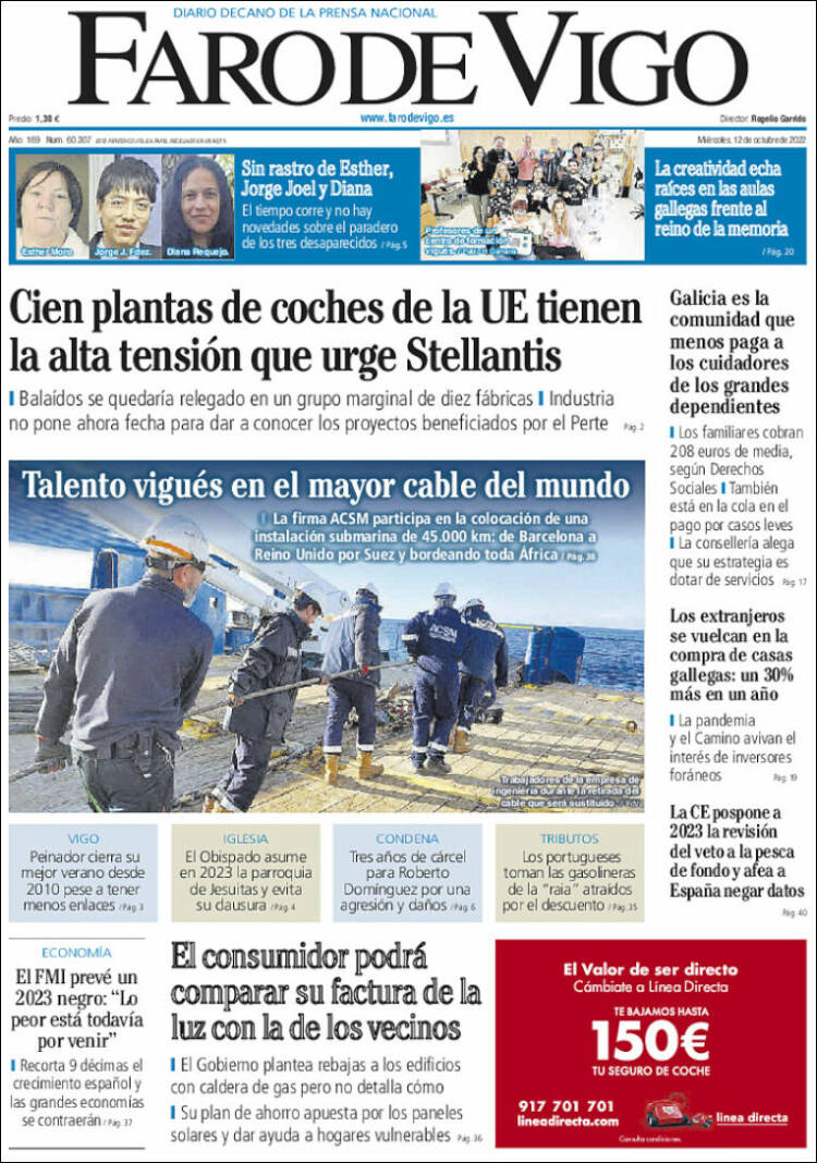 Portada de Faro de Vigo (Espa&ntilde;a)