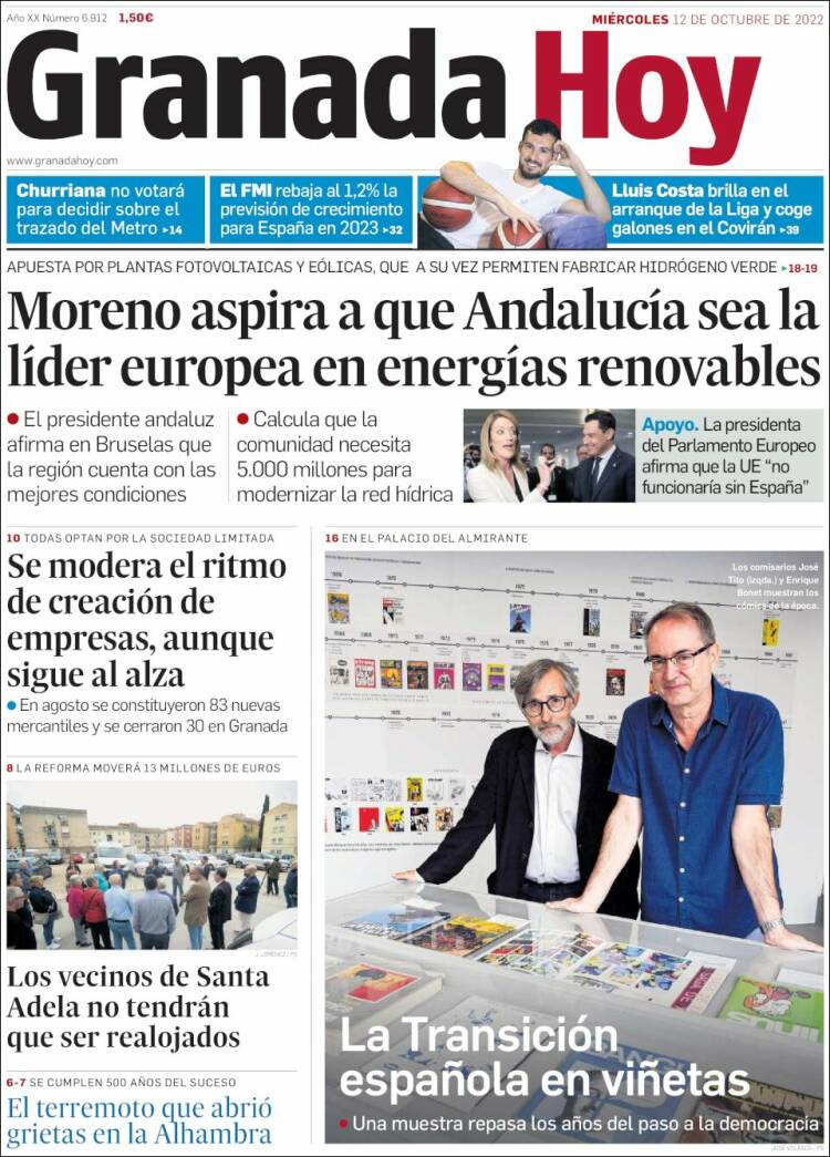 Portada de Granada Hoy (Espa&ntilde;a)