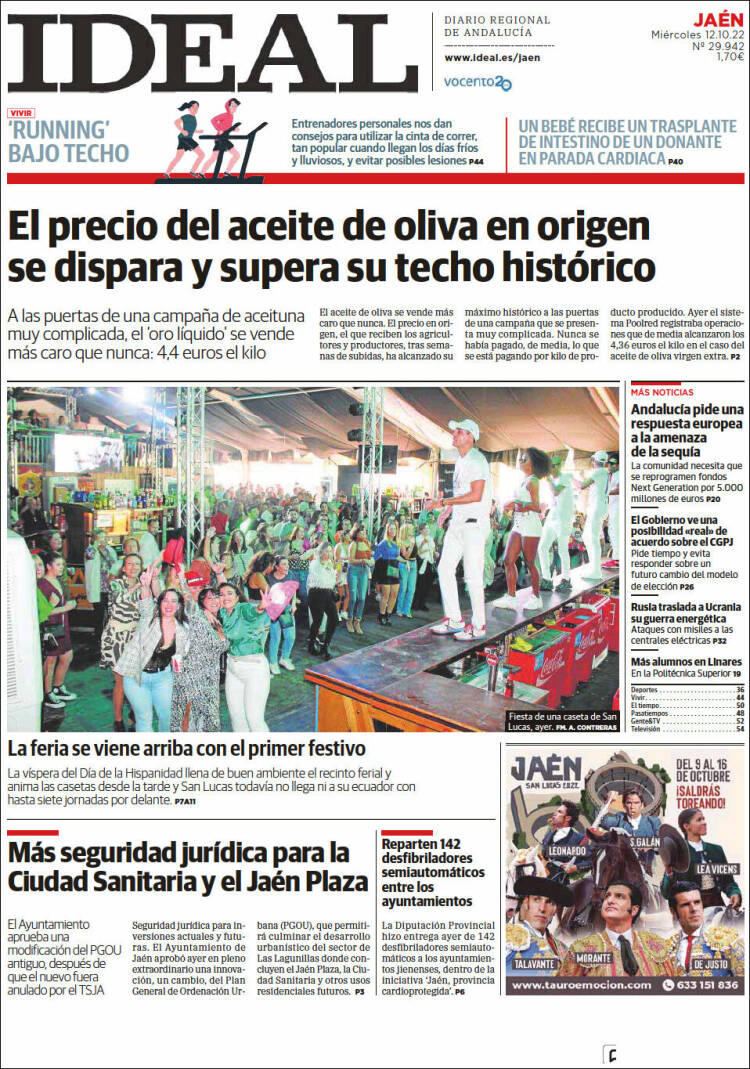 Portada de El Ideal de Jaén (Espa&ntilde;a)