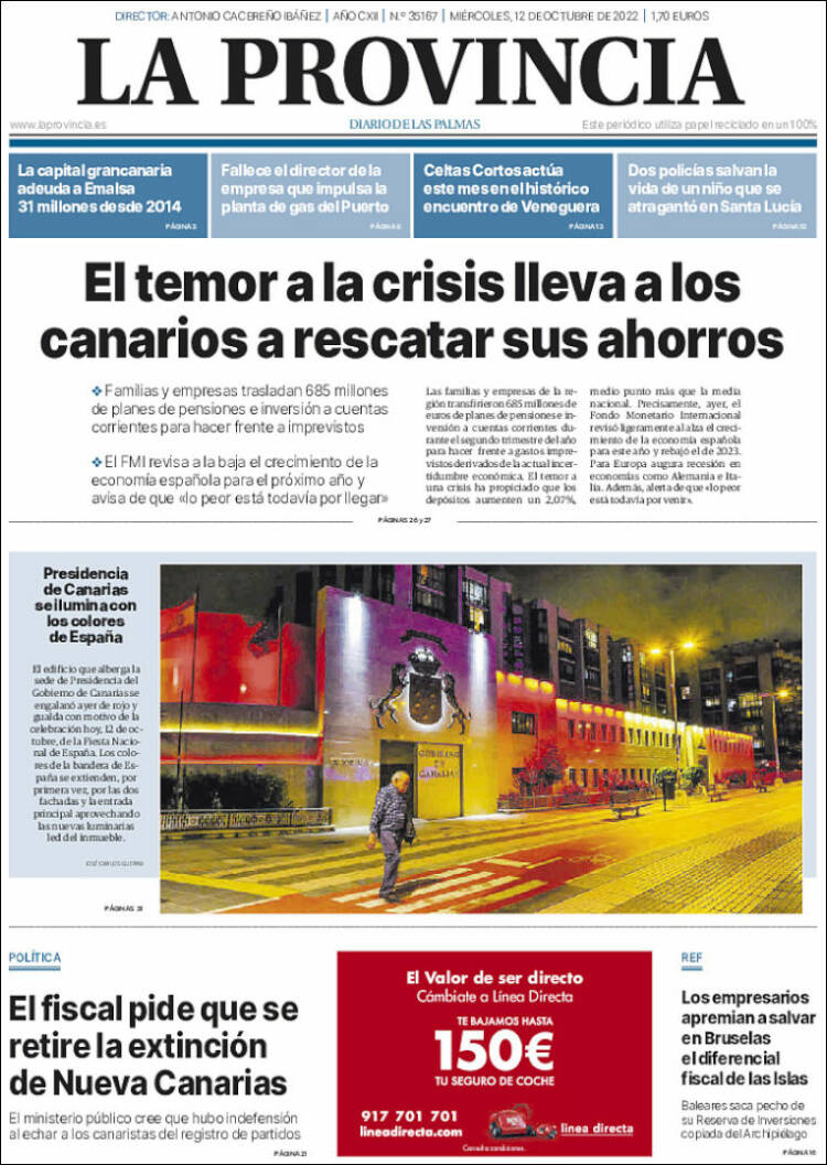 Portada de La Provincia (Espa&ntilde;a)