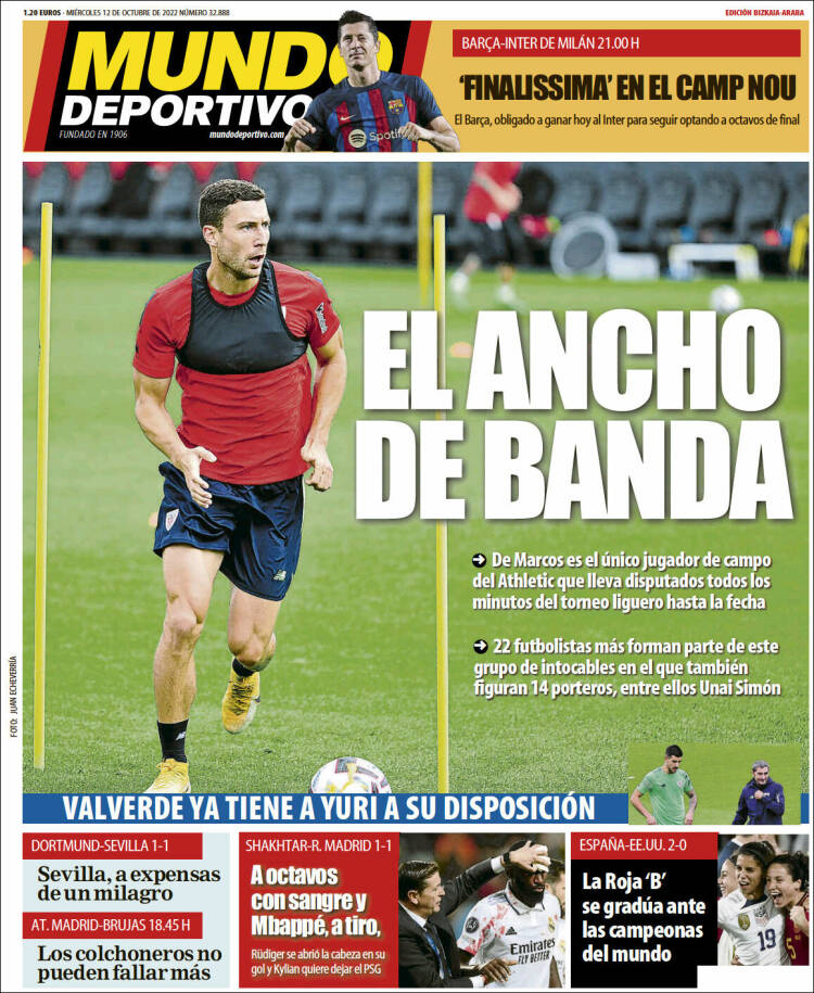 Portada de Mundo Deportivo Bizkaia (Espa&ntilde;a)