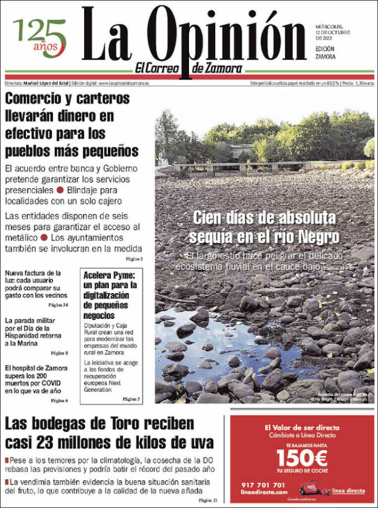 Portada de La Opinión - El Correo de Zamora (Espa&ntilde;a)