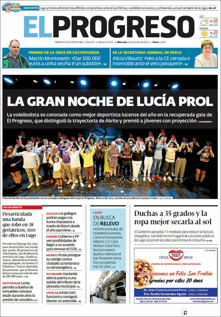 Portada de El Progreso (Espa&ntilde;a)
