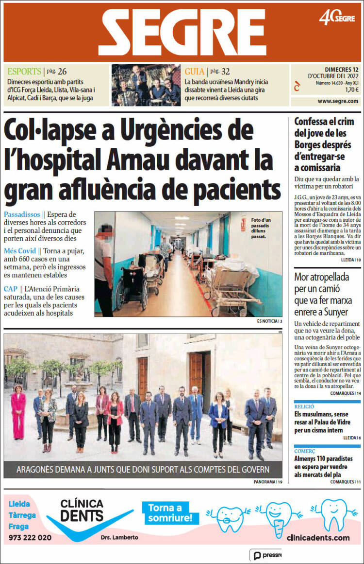 Portada de Segre (Espa&ntilde;a)