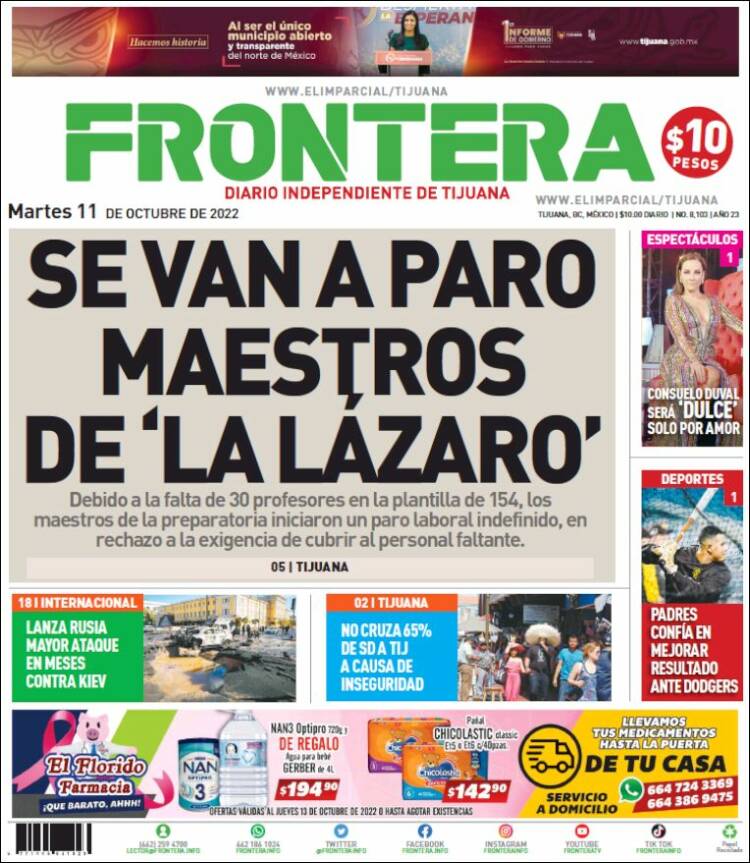 Portada de Frontera (México)