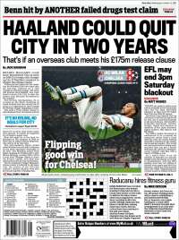 Portada de Daily Mail Sport (Reino Unido)