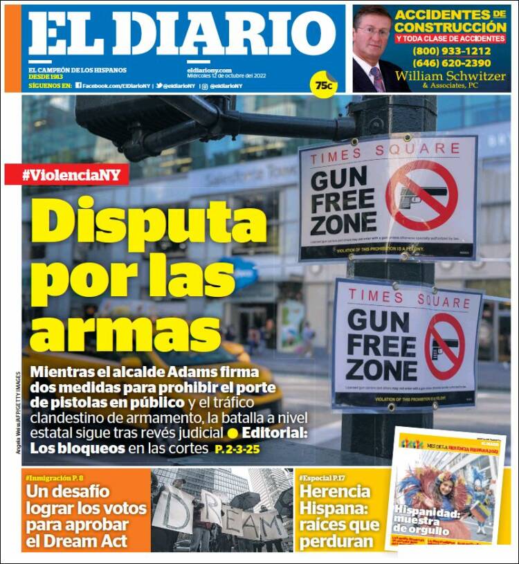 Portada de El Diario NY (USA)