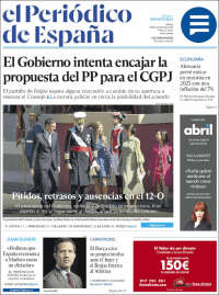 Portada de El Periódico de España (Espagne)