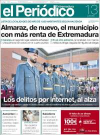 Portada de El Periódico de Extremadura (Espagne)