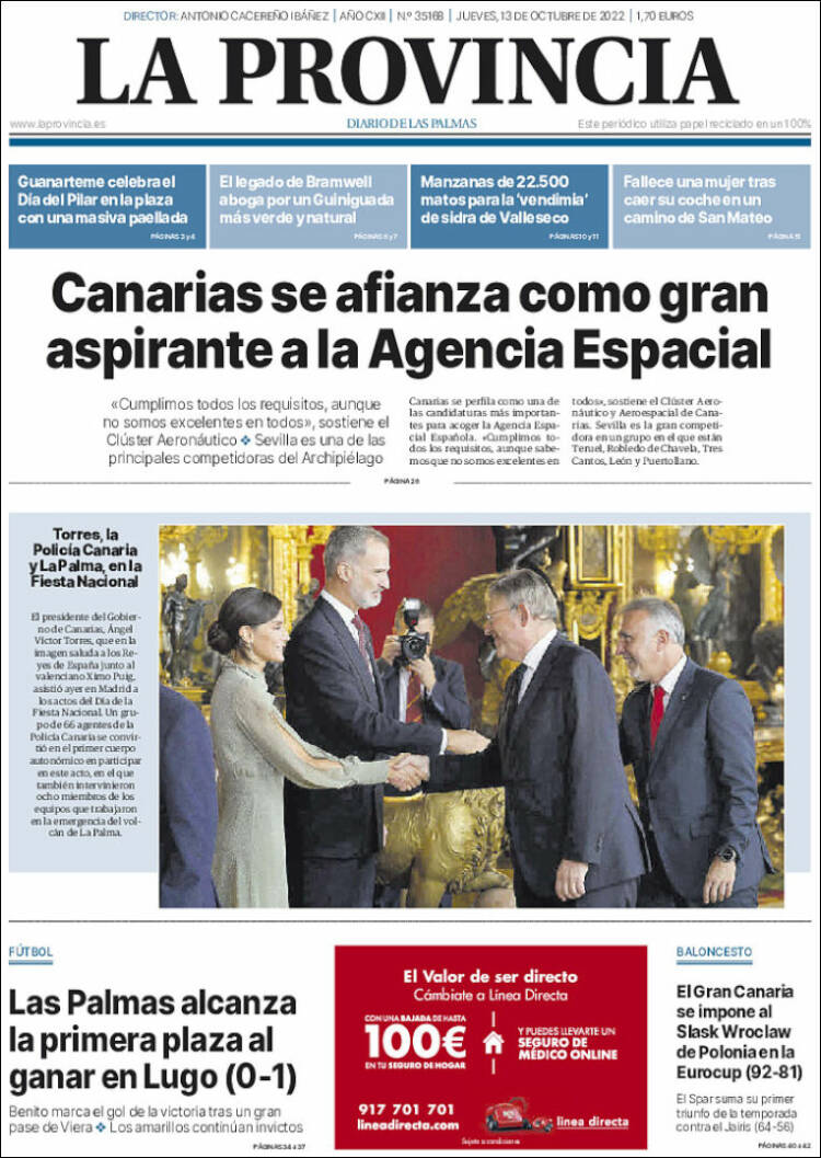 Portada de La Provincia (España)