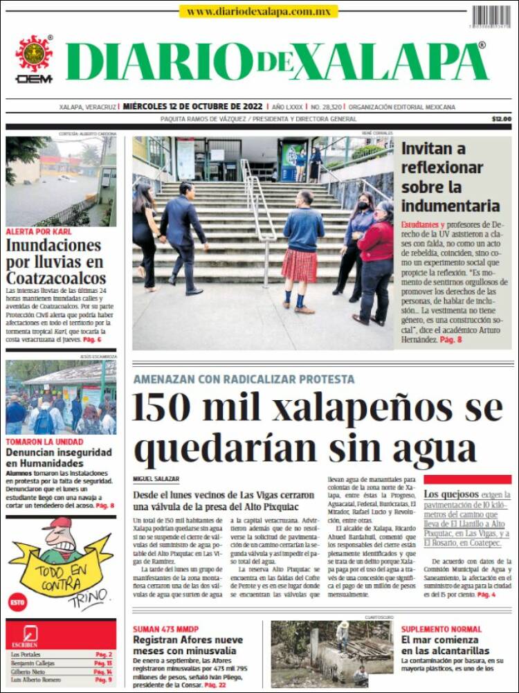 Portada de Diario de Xalapa (Mexico)