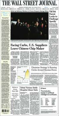 Portada de Wall Street Journal (USA)