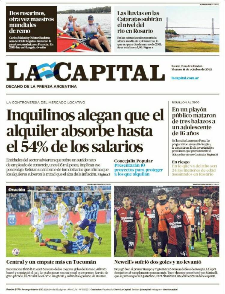 Portada de La Capital - Rosario (Argentine)