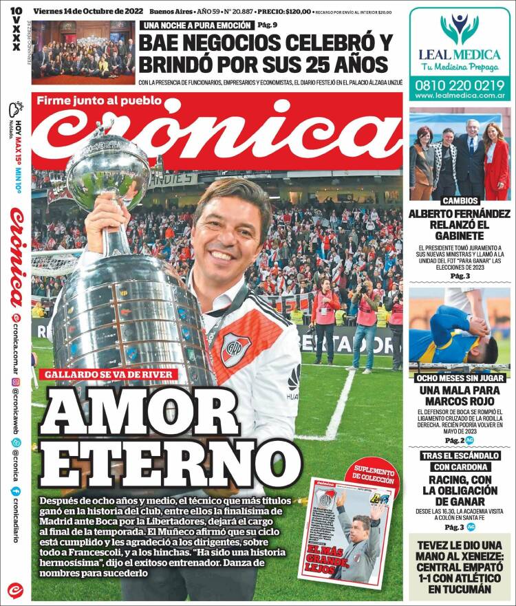 Portada de Crónica (Argentine)
