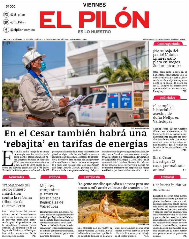 Portada de El Pilón (Colombia)