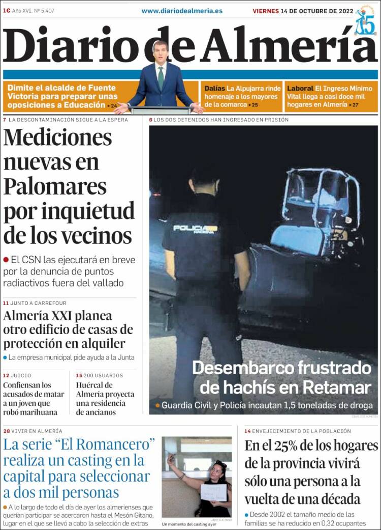 Portada de Diario de Almería (Spain)