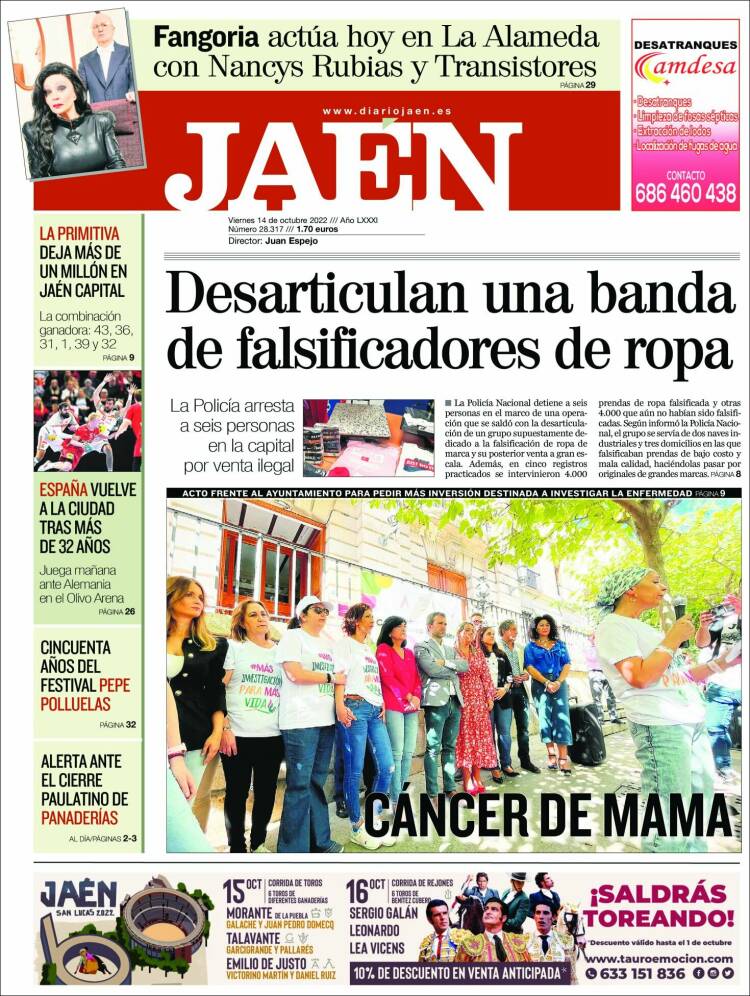Portada de Diario Jaén (Spain)