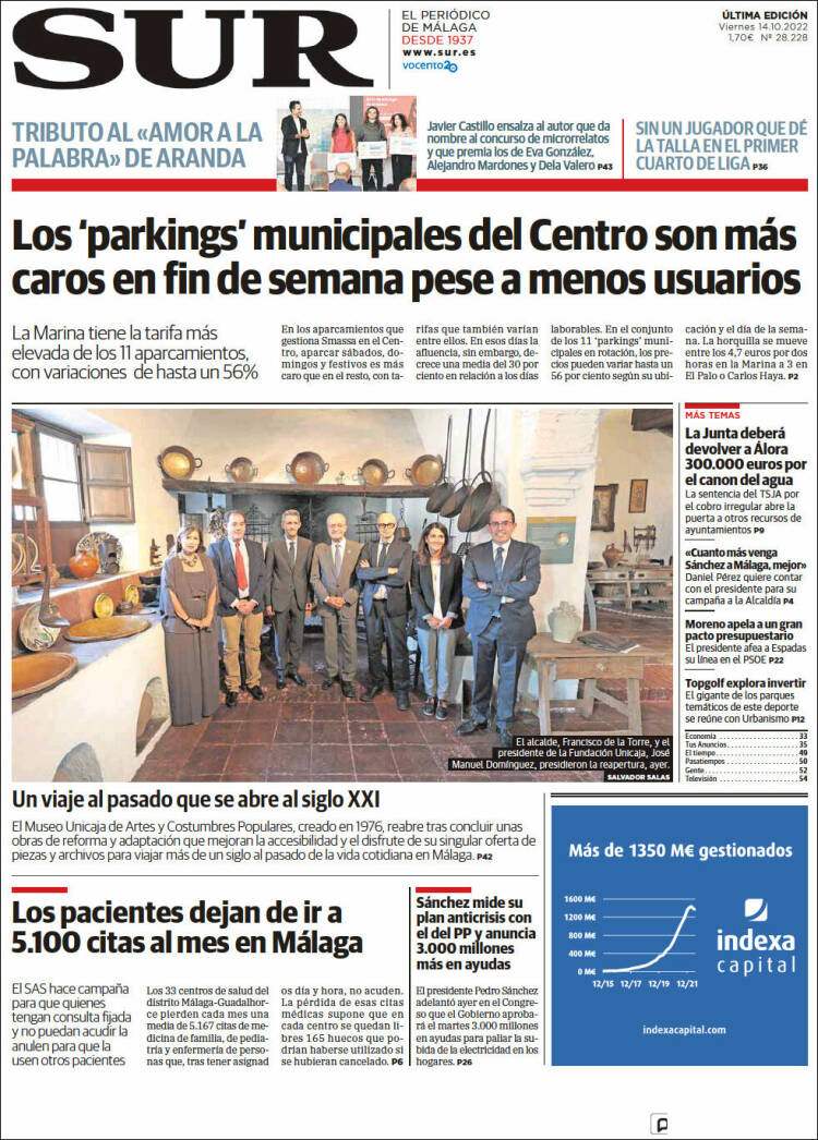 Portada de Diario el Sur (Spain)