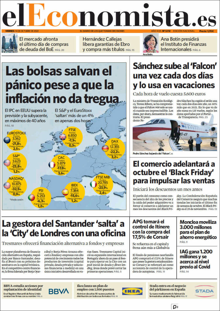 Portada de El Economista (Espa&ntilde;a)