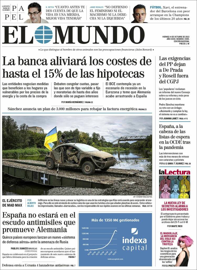 Portada de El Mundo (España)