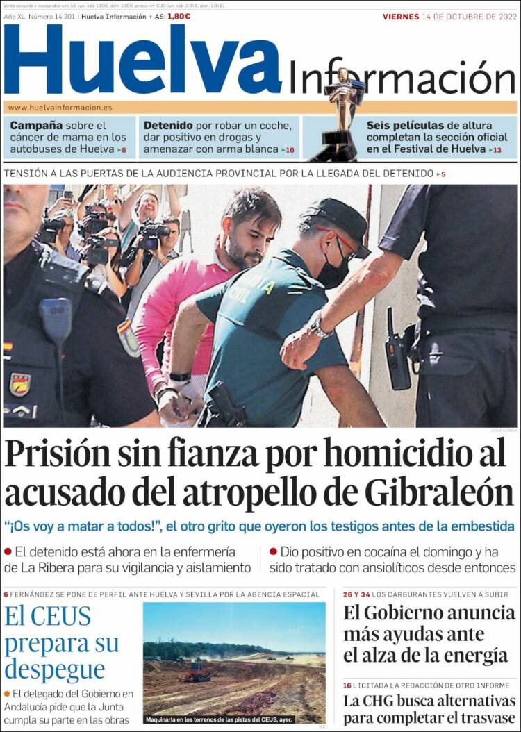 Portada de Huelva Información (Spain)