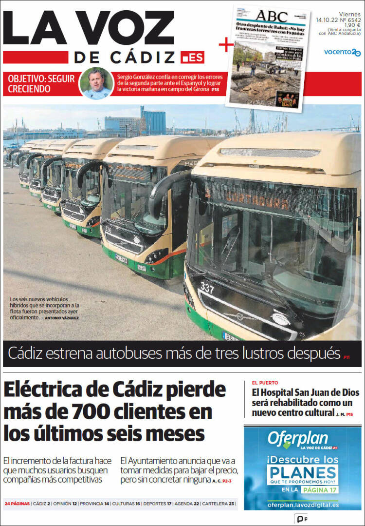 Portada de La Voz de Cádiz (Spain)