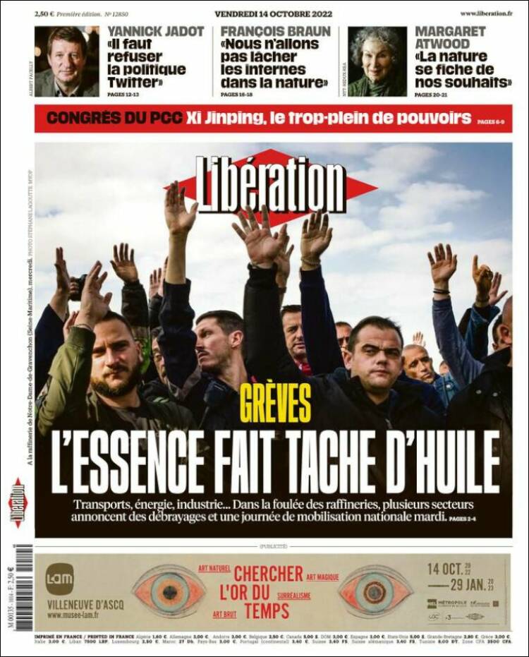 Portada de Libération (Francia)