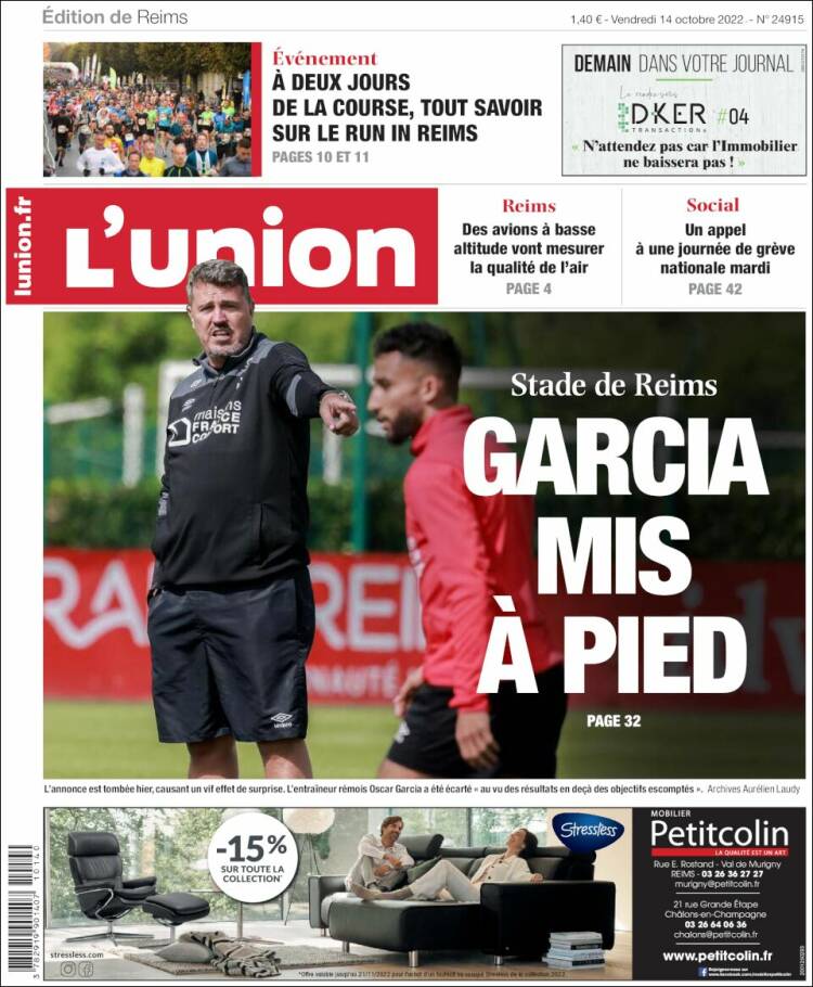 Portada de L'Union (Francia)