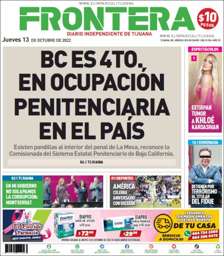 Portada de Frontera (México)