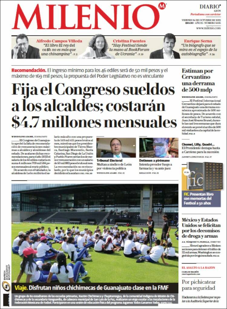 Portada de Milenio de León (México)