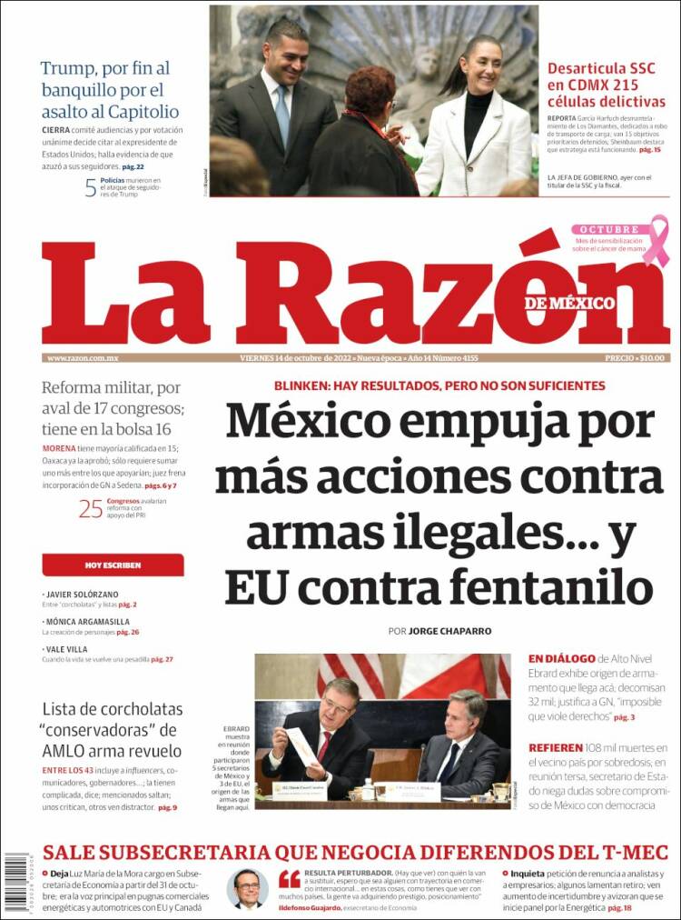 Portada de La Razón (México)