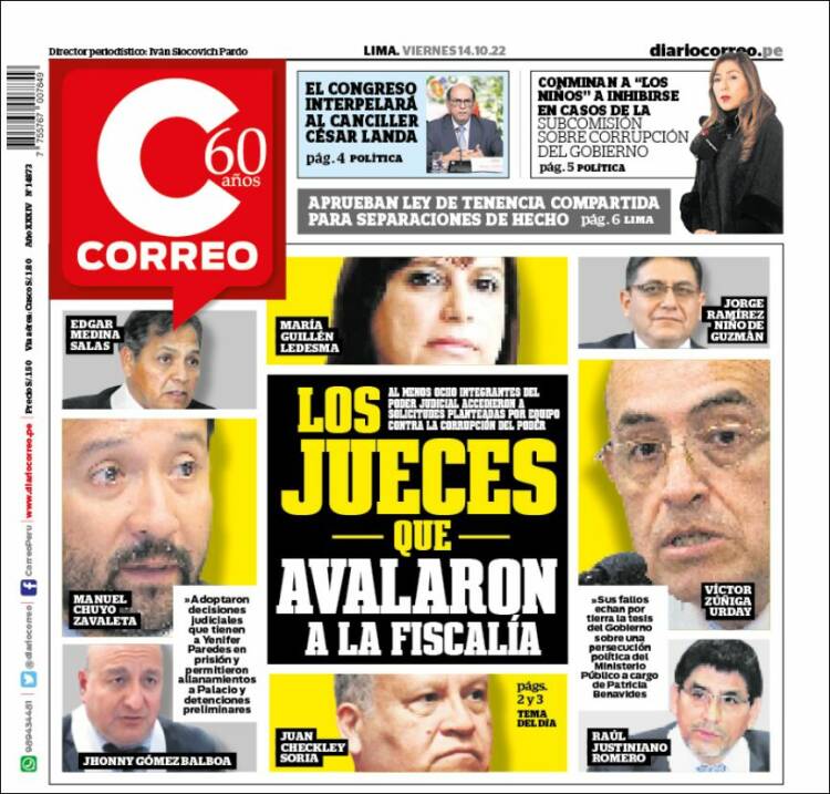 Portada de Diario Correo (Per&uacute;)