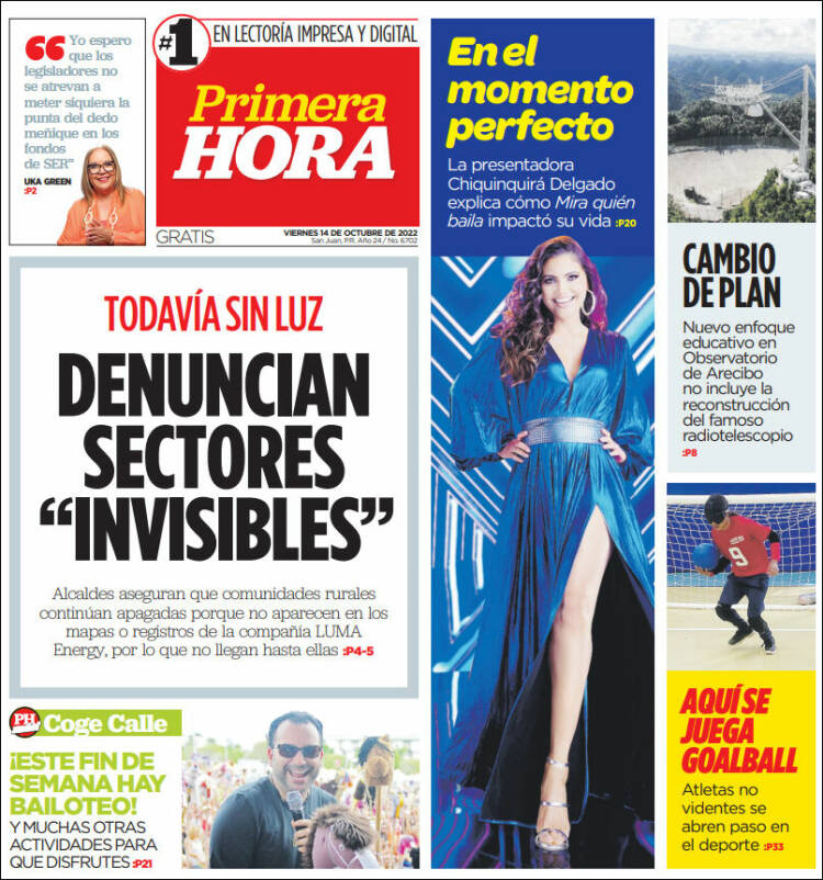 Portada de Primera Hora (Puerto Rico)
