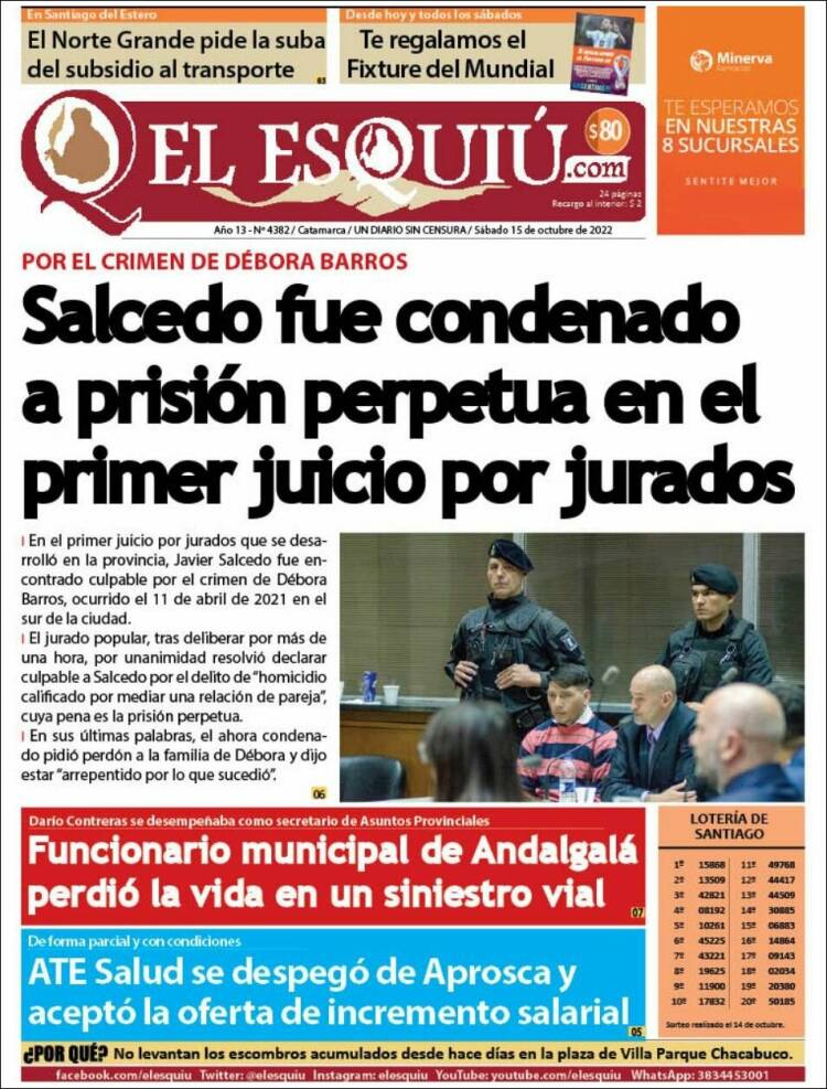 Portada de El Esquiu (Argentina)