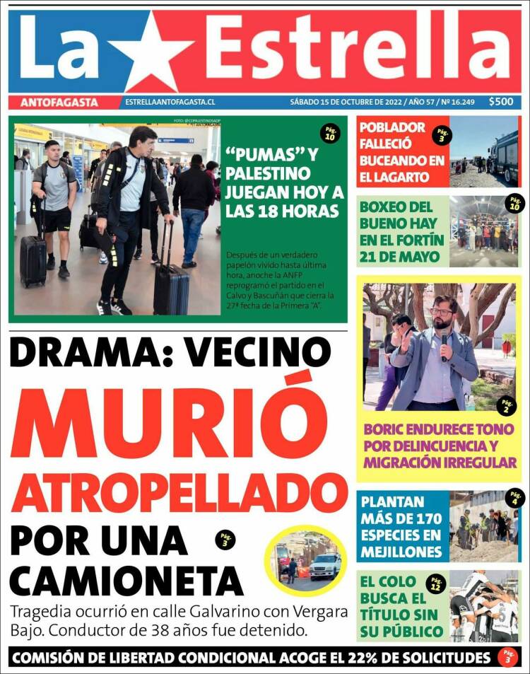 Portada de La Estrella del Norte (Chile)