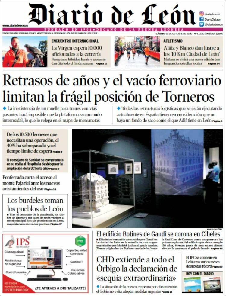 Portada de Diario de León (España)