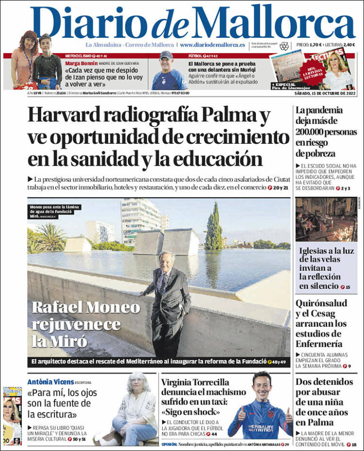 Portada de Diario de Mallorca (España)