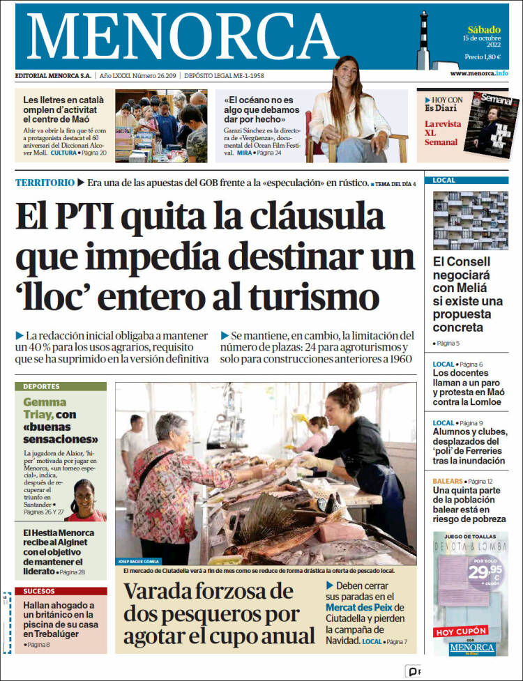 Portada de Menorca - Diario Insular (España)