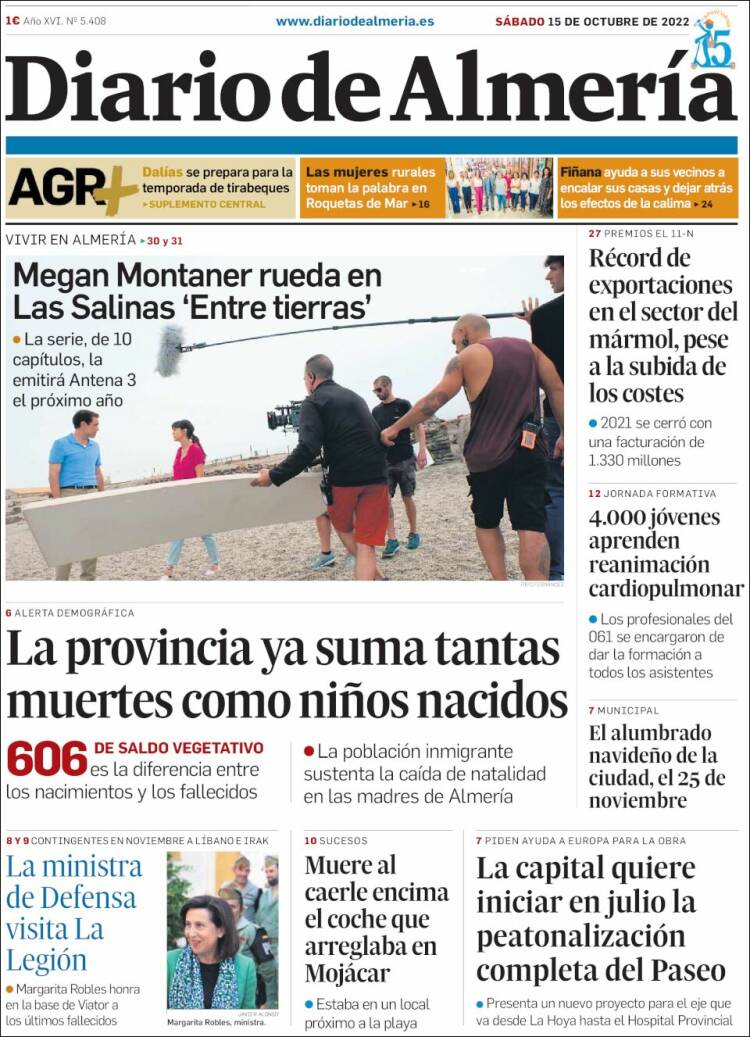 Portada de Diario de Almería (España)