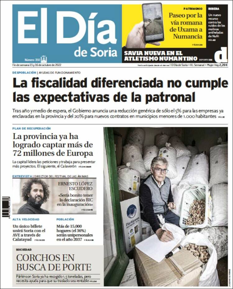 Portada de El Día de Soria (España)